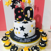 80th For Fathers Custom Cake