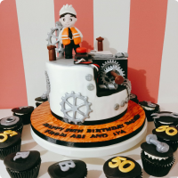 The Mechanic For Fathers Custom Cake