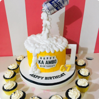 Ka Ambo's Beer For Fathers Custom Cake