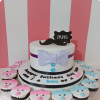 Mustache For Fathers Custom Cake