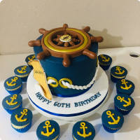 Ship Captain For Fathers Custom Cake