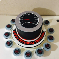 Speedometer For Fathers Custom Cake