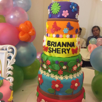 BRIANNA Flowers Custom Cake