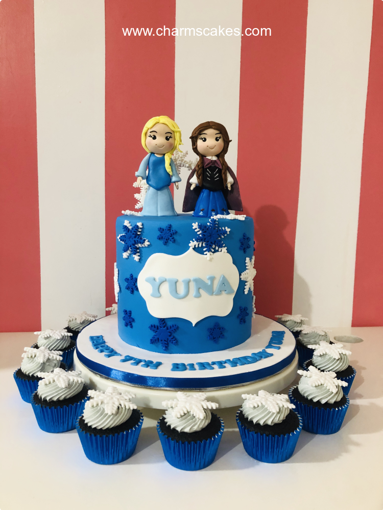 Frozen - Ana and Elsa Frozen Custom Cake