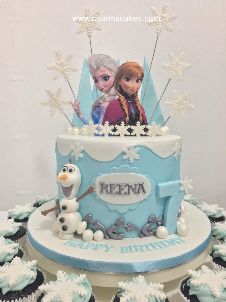 Frozen Birthday Cake - Flecks Cakes