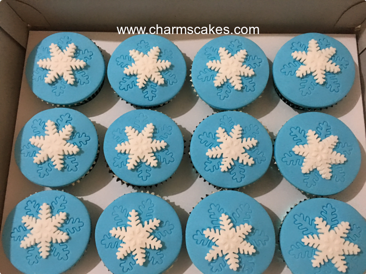 Snow Cupcakes Frozen Custom Cake