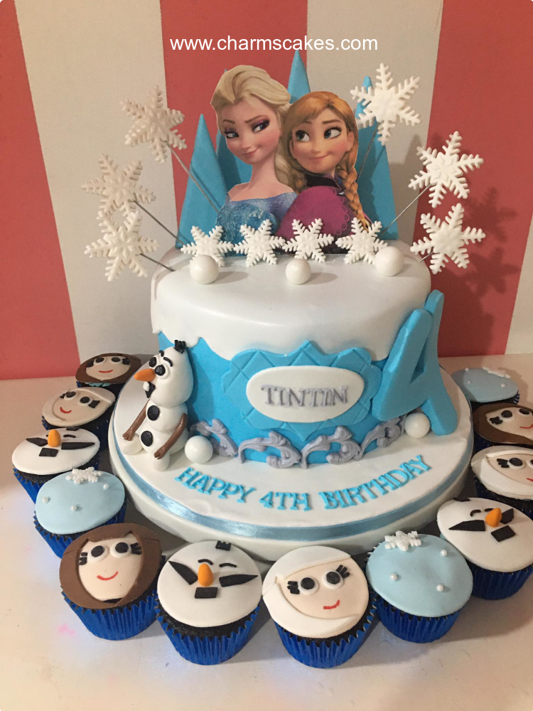 Tintin Frozen Custom Cake