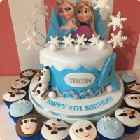 Tintin Frozen Custom Cake