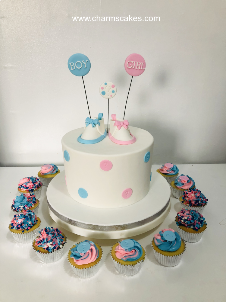 Boots Reveal Gender Reveal Custom Cake