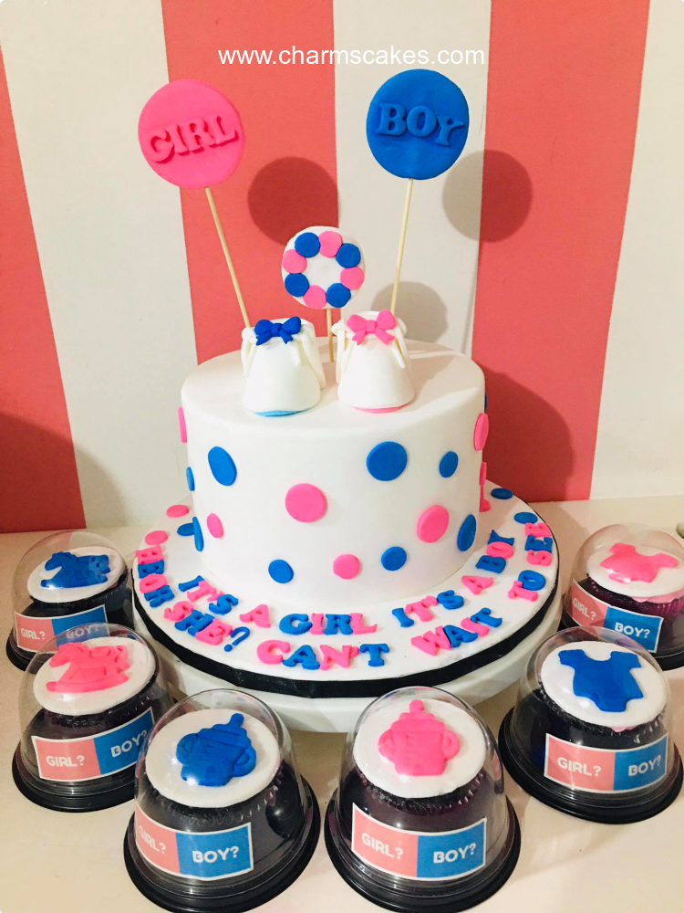 Reveal It! Gender Reveal Custom Cake