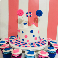 Ravel's Gender Reveal Party Gender Reveal Custom Cake