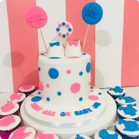 Jas' Gender Reveal Custom Cake