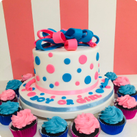 Boy or Girl Gender Reveal Custom Cake