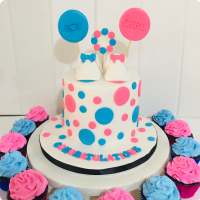 Simple Gender Reveal Gender Reveal Custom Cake