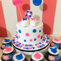 Reveal It! Gender Reveal Custom Cake