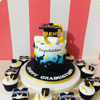 Brent Graduation Custom Cake