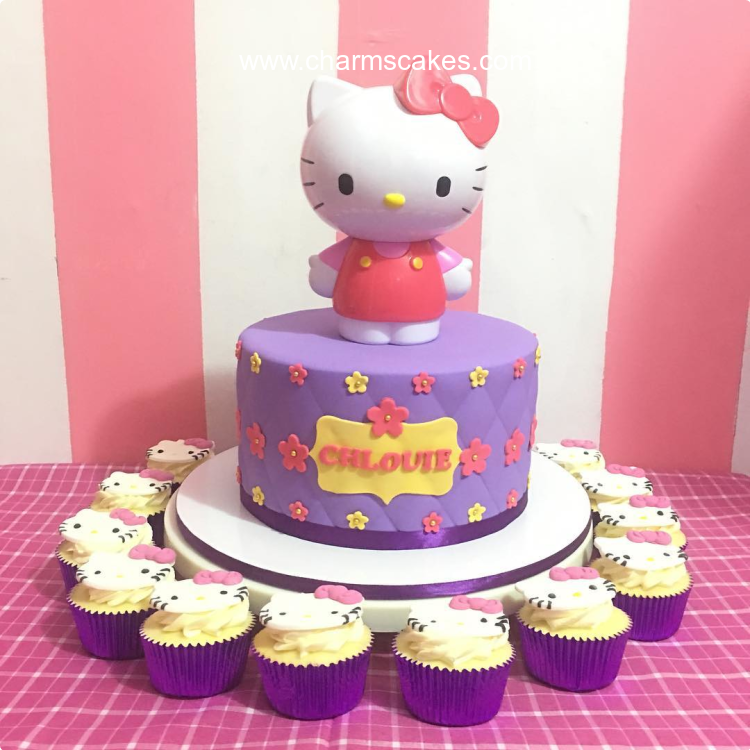 Hello Kitty cupcakes  Hello kitty cupcakes, Hello kitty birthday cake, Hello  kitty cake