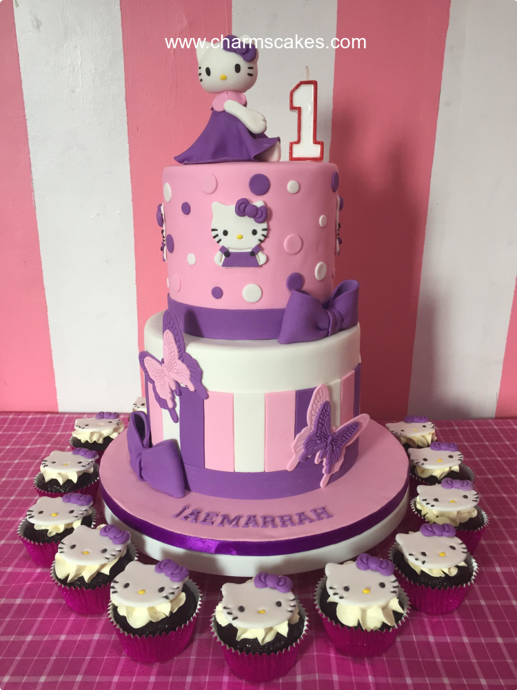 Hello Kitty  (Violet) Hello Kitty Custom Cake