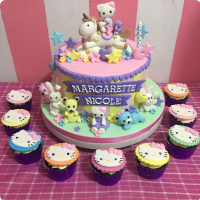 Kitty's Friends Hello Kitty Custom Cake