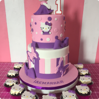 Hello Kitty  (Violet) Hello Kitty Custom Cake