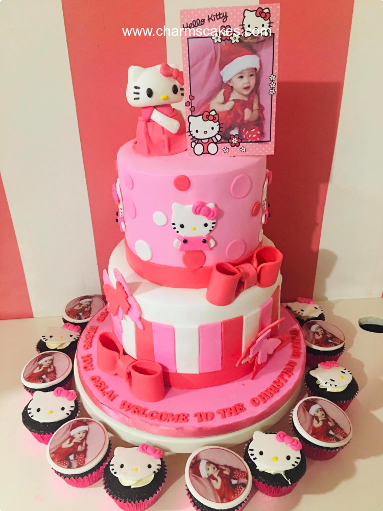 Christening Hello Kitty Custom Cake