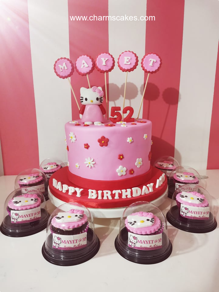 Happy 52nd birthday with chocolate cream cake Vector Image