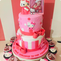 Christening Hello Kitty Custom Cake