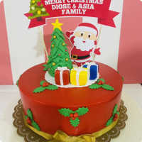 Santa Claus' Tree Holidays Custom Cake