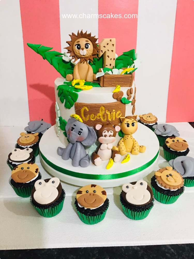 Cedric's Jungle Safari Custom Cake