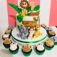 Cedric's Jungle Safari Custom Cake