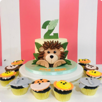 Baby Lion Jungle Safari Custom Cake