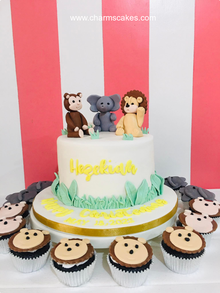 Hezekian's Jungle Safari Custom Cake