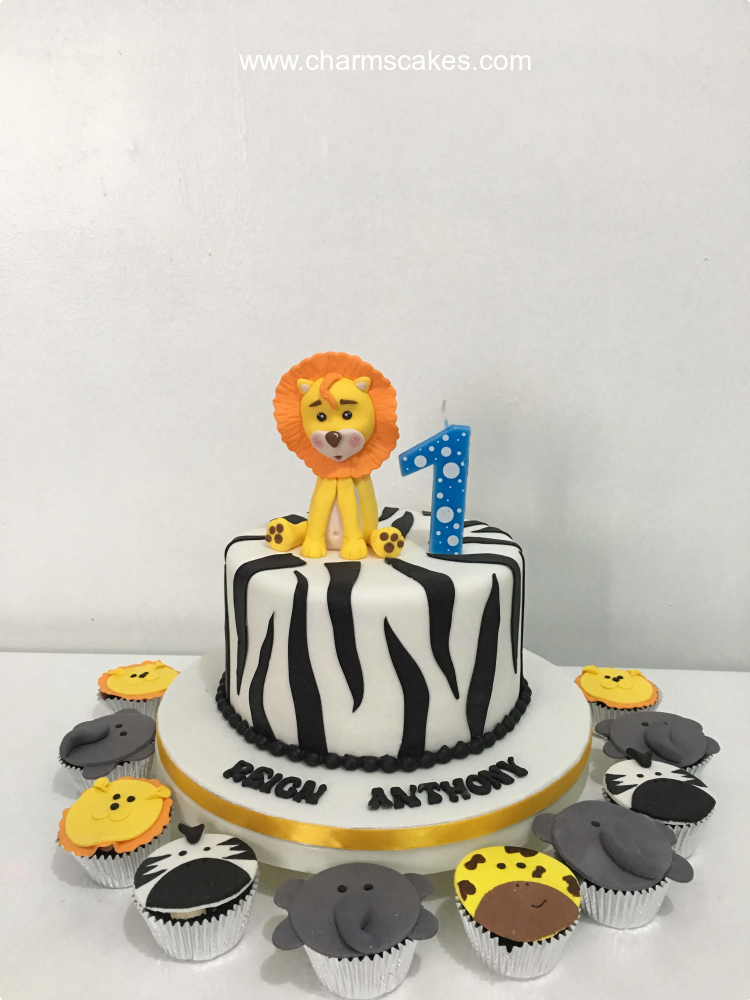 Lion Jungle Safari Custom Cake