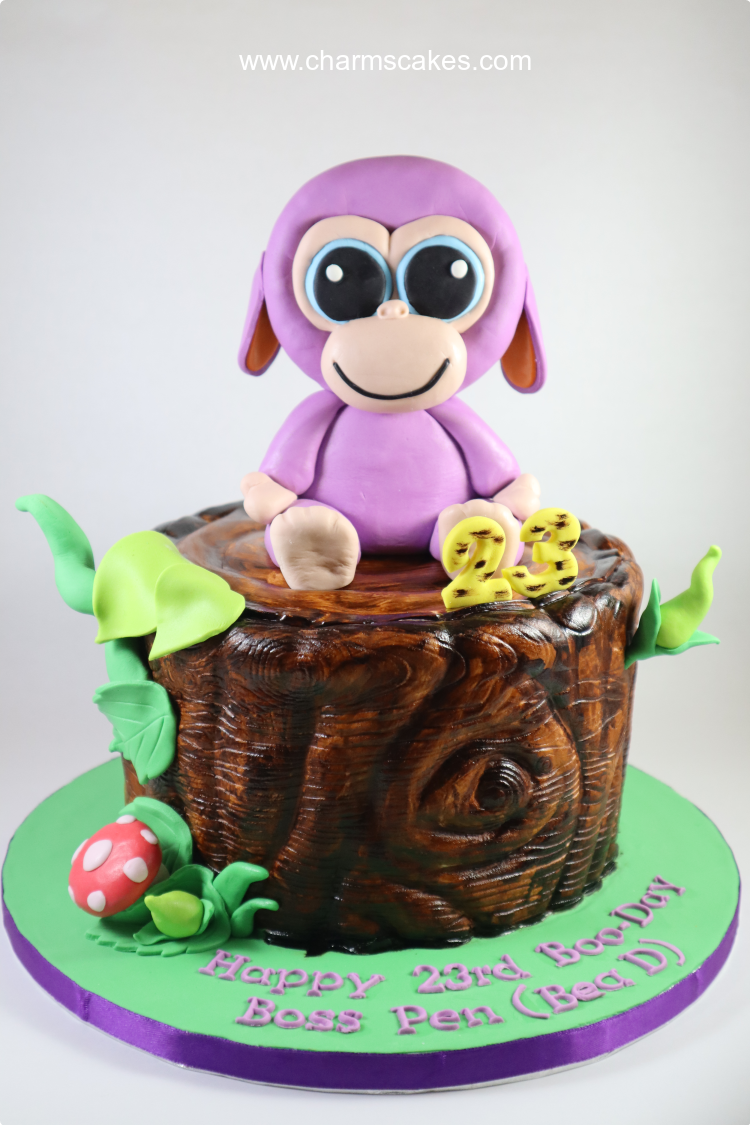 Monkey Jungle Safari Custom Cake