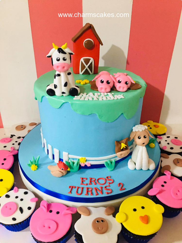 Ero's Farm Jungle Safari Custom Cake