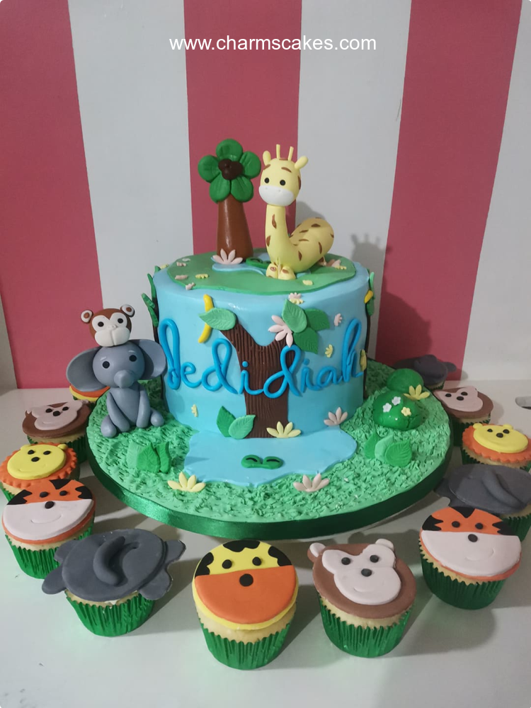 Mini Jungle Jungle Safari Custom Cake