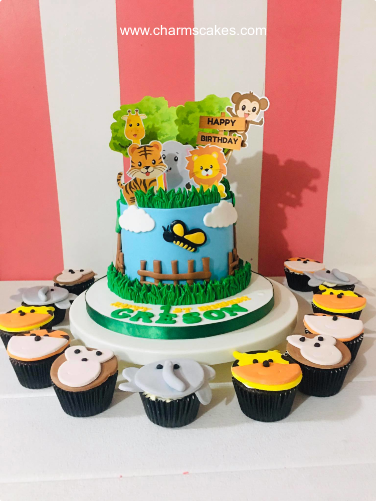 Greson (Printed Jungle) Jungle Safari Custom Cake