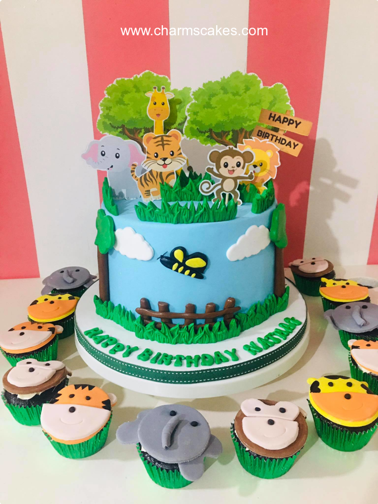 34 Two Wild Birthday Cake Ideas : Two tier cakes, safari style