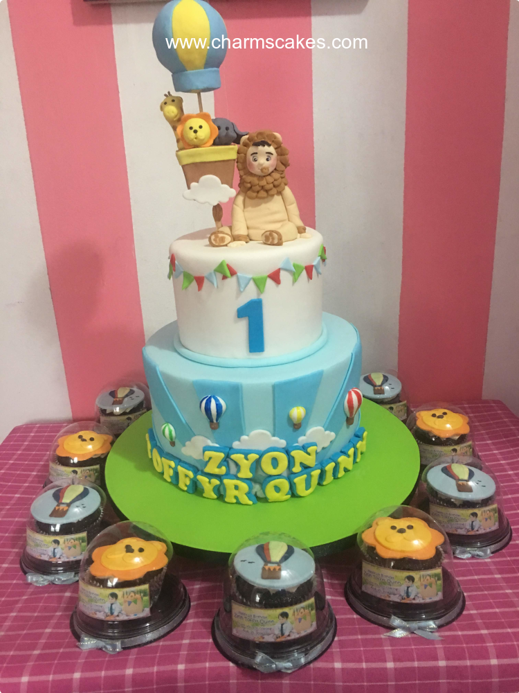 Baby Lion Jungle Safari Custom Cake