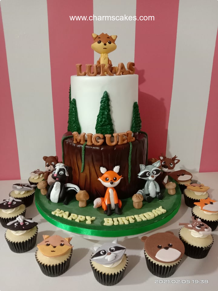 Fox Jungle Safari Custom Cake