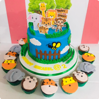 Shariff's Jungle Safari Custom Cake