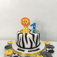 Lion Jungle Safari Custom Cake