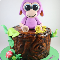 Monkey Jungle Safari Custom Cake