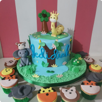 Mini Jungle Jungle Safari Custom Cake