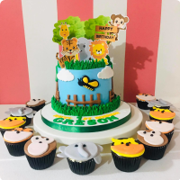 Greson (Printed Jungle) Jungle Safari Custom Cake