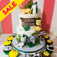 Jiana's Jungle Safari Custom Cake