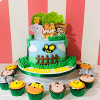 Zaire Jungle Safari Custom Cake