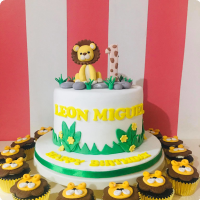 Leon Jungle Safari Custom Cake