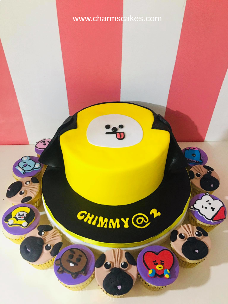 BT21 CAKE & Toppers | How To Make BT21 Cake | Made by Mami Glai - YouTube