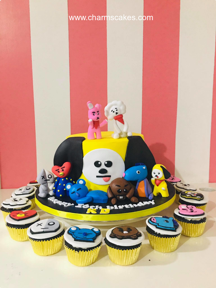 Bt21, BTS custom cake topper, kpop bt21 baby party supplies, digital f –  Kawaii Raymi